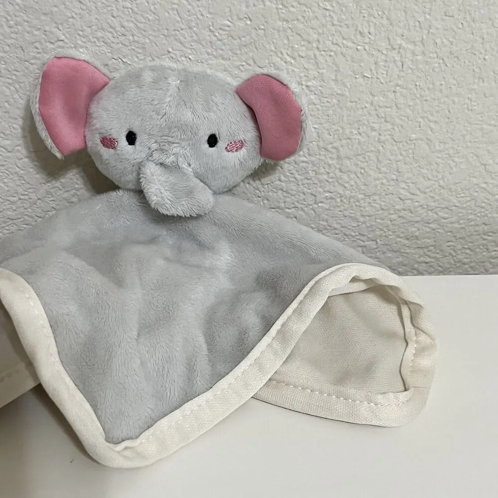 Walmart Gray Elephant Security Blanket Lovey Lovie Small Blankie